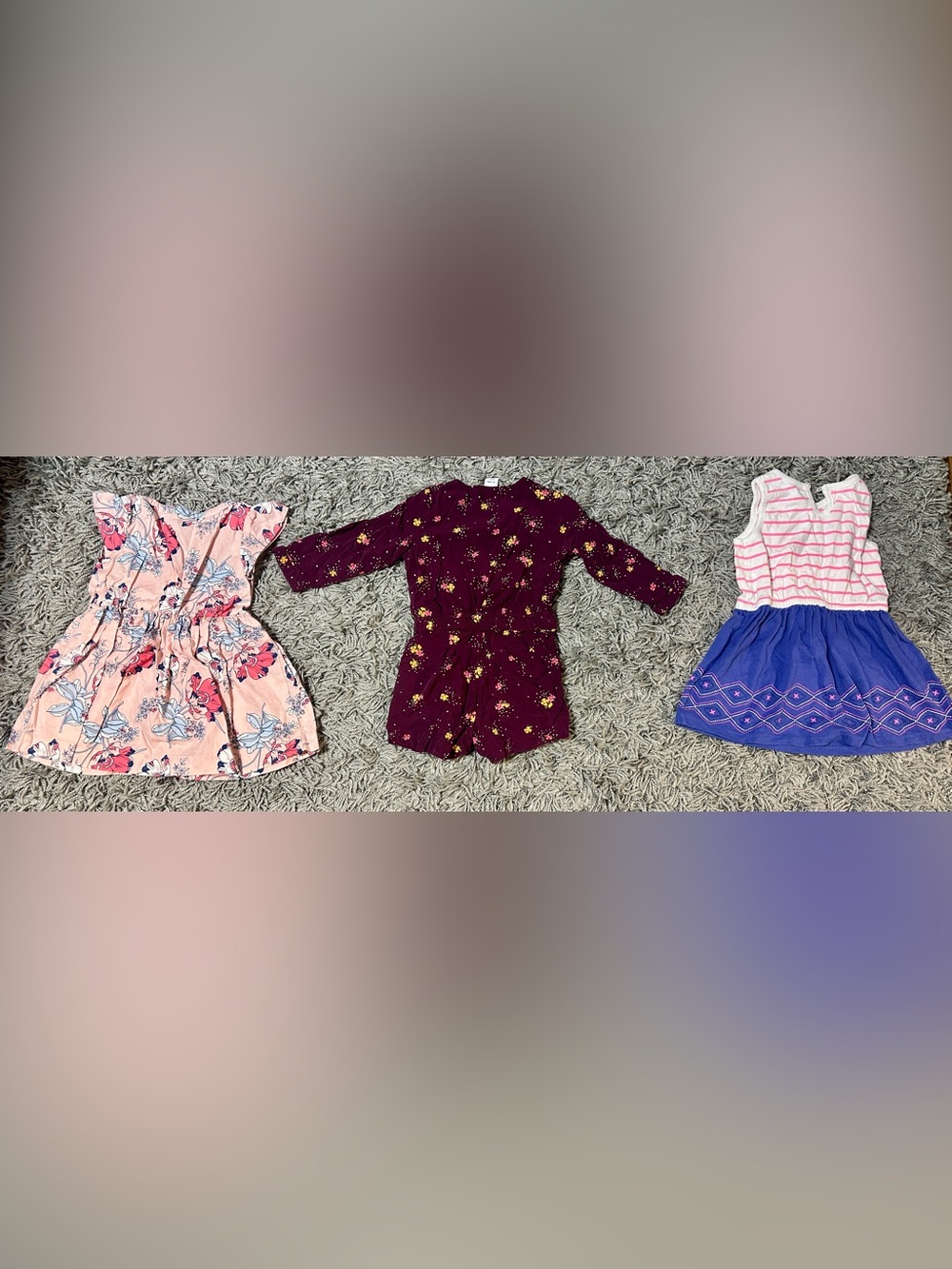 Baby/Toddler Girl One Piece/Dresses Clothing Lot Set of 3 Cherokee Old Navy Gap